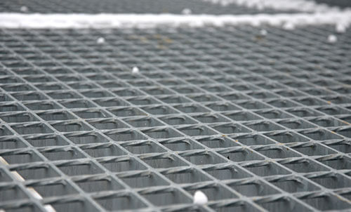 Grey wire decking for material handling surfaces